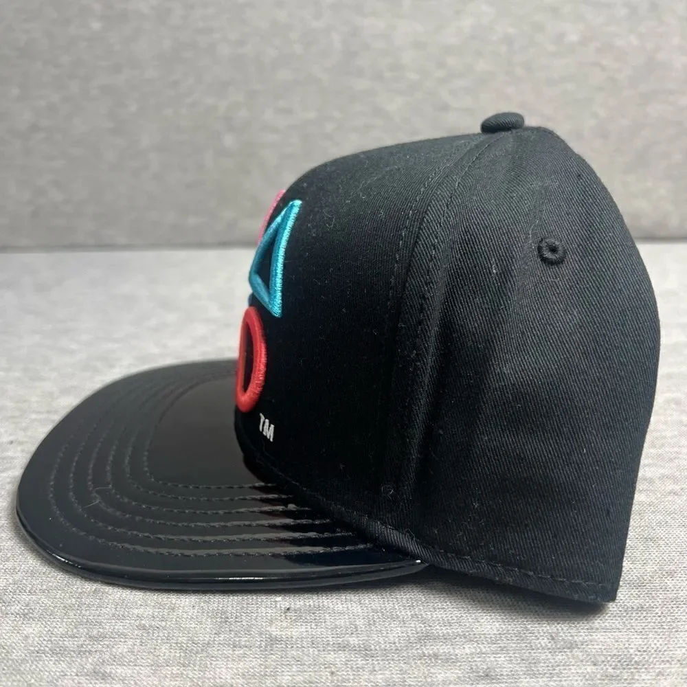 Playstation Controller Symbols Bioworld Adjustable‎ Snapback Cap Hat Black NWOT